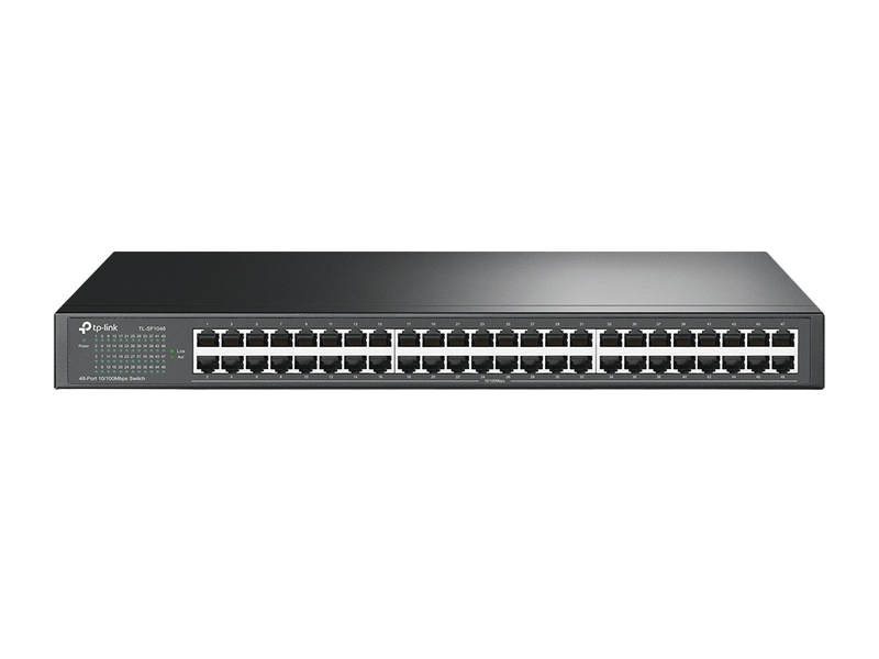 48-port 10/100Mbps Switch TP-LINK "TL-SF1048", 1U 19" Rack Mount, Metal Case