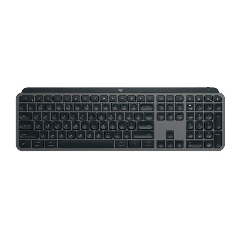 Wireless Keyboard Logitech MX Keys S, Ultra thin, Premium typing, Metal plate, F-keys, Backlight, 10M, 2.4Ghz+BT, EN/UA, Graphite