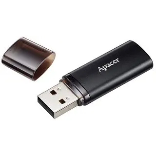 128GB USB3.1 Flash Drive Apacer "AH25B", Black, Matte Metal, Classic Cap (AP128GAH25BB-1)