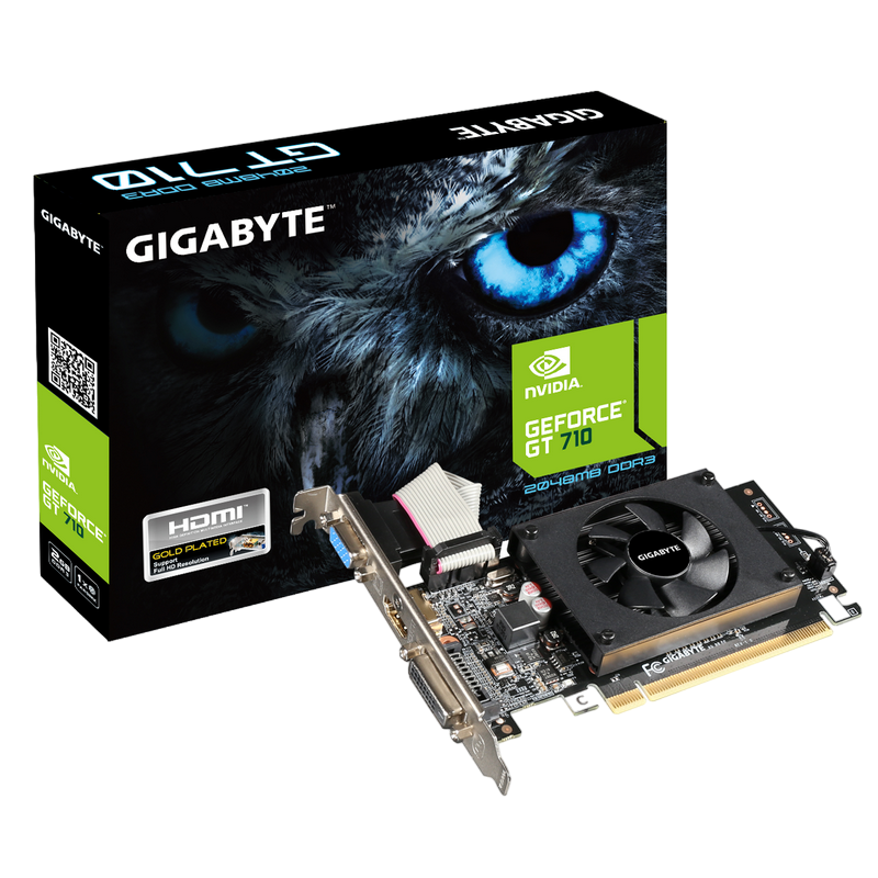 VGA Gigabyte GT710 2GB GDDR3 Low Profile (GV-N710D3-2GL)