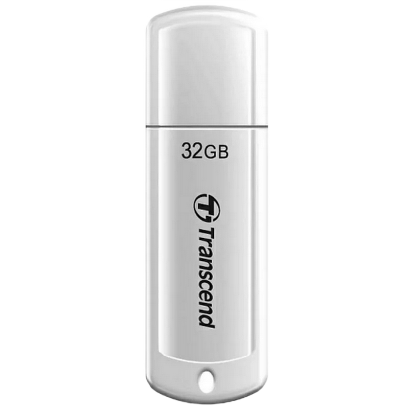 32GB USB2.0 Flash Drive Transcend "JetFlash 370", White, Classic Cap (R/W:18/8MB/s)