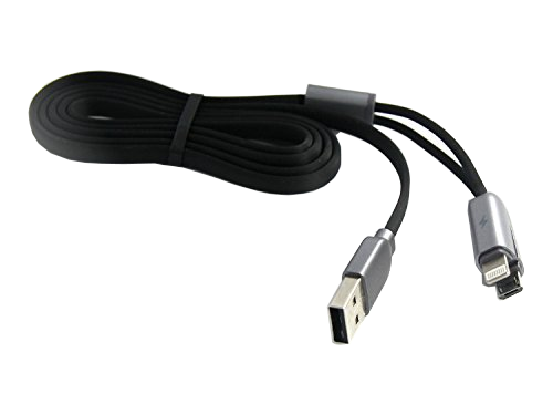 Remax Binary Lightning+Micro cable Black