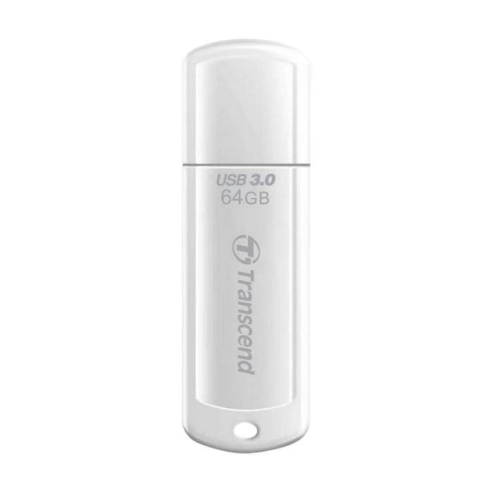 64GB USB3.1 Flash Drive Transcend "JetFlash 730", White, Classic Cap (R/W:90/30MB/s)