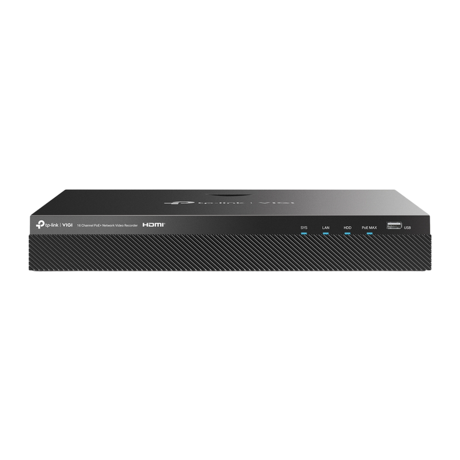 TP-Link 16 Channel Network Video Recorder "VIGI NVR2016H-16MP", 2xSATA up to 32TB, AI, 16xPoE 140W Budget, Gbit LAN, eSATA, 2xUSB2.0