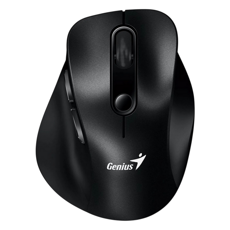 Wireless Mouse Genius Ergo 9000S, 800-2400 dpi, 6 buttons, Ergonomic, 60g, Silent, 1xAA, 2.4Ghz, Bluetooth, Black