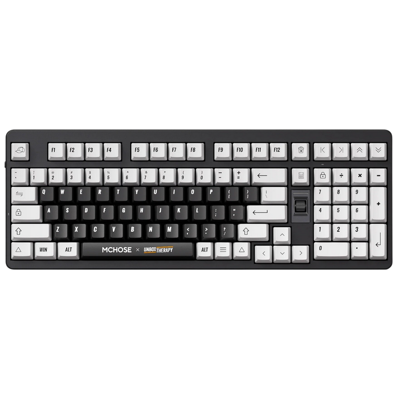 Gaming Wireless Keyboard MCHOSE x Unbox Therapy UT98, Mechanical, 98% Layout, Silent Peach V3 SW, EN, Classic Therapy