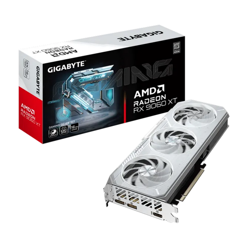 VGA Gigabyte Radeon RX 9060 XT 16GB GDDR6 Gaming OC ICE (GV-R906XGAMINGOCICE-16GD)