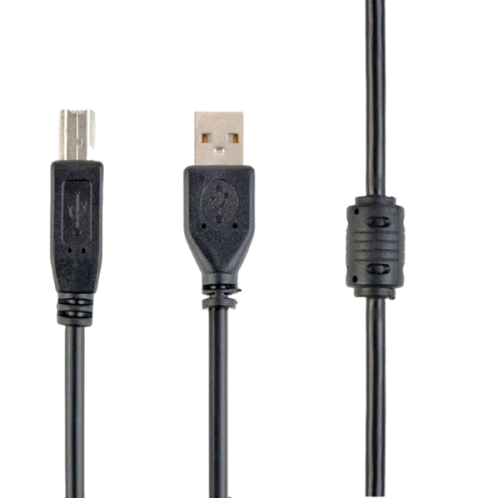 Cable USB, AM/BM, 4.5 m, USB2.0 Premium quality with ferrite core, Cablexpert, CCF-USB2-AMBM-15