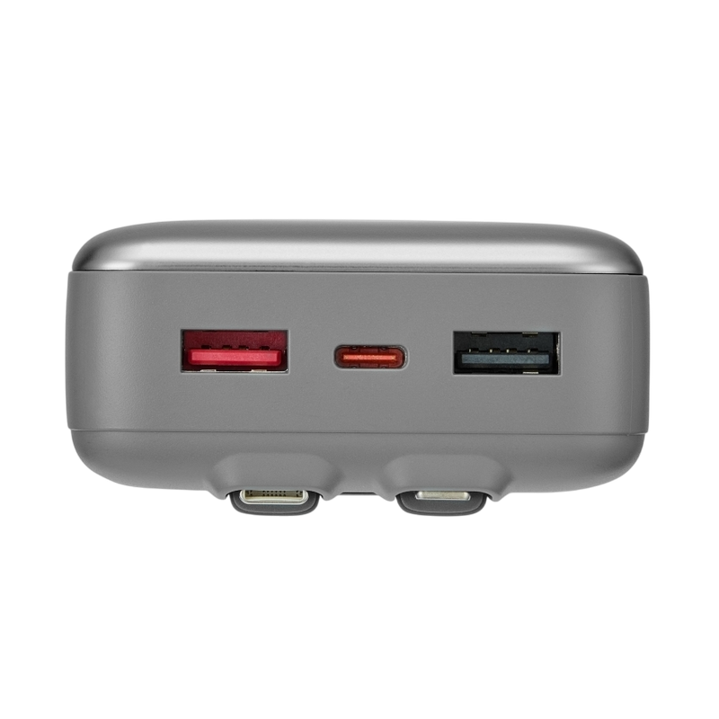 Power Bank Rivacase 20000 mAh QC 3.0/PD 30W, VA2612, (2 built-in cables)