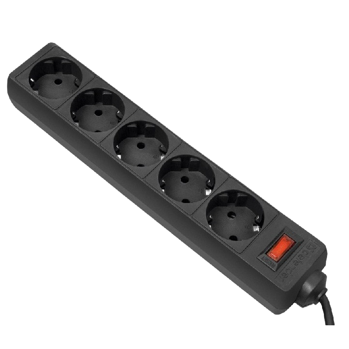Surge Protector for UPS, 1,8m, 5 Sockets, Ultra Power, black, UP3-B-1.8UPS