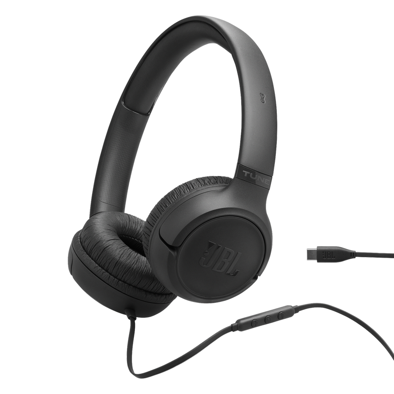 Headphones JBL T530C Black, USB-C, On-ear