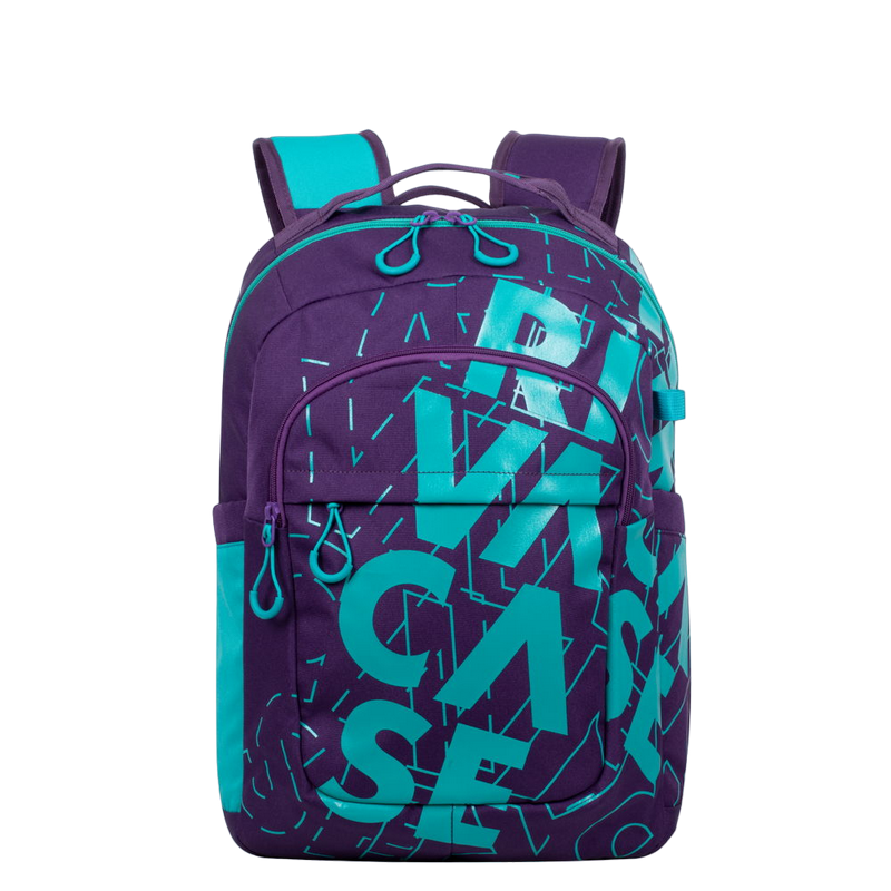 Backpack Rivacase 5430, for Laptop 15,6" & City bags, Violet/Aqua