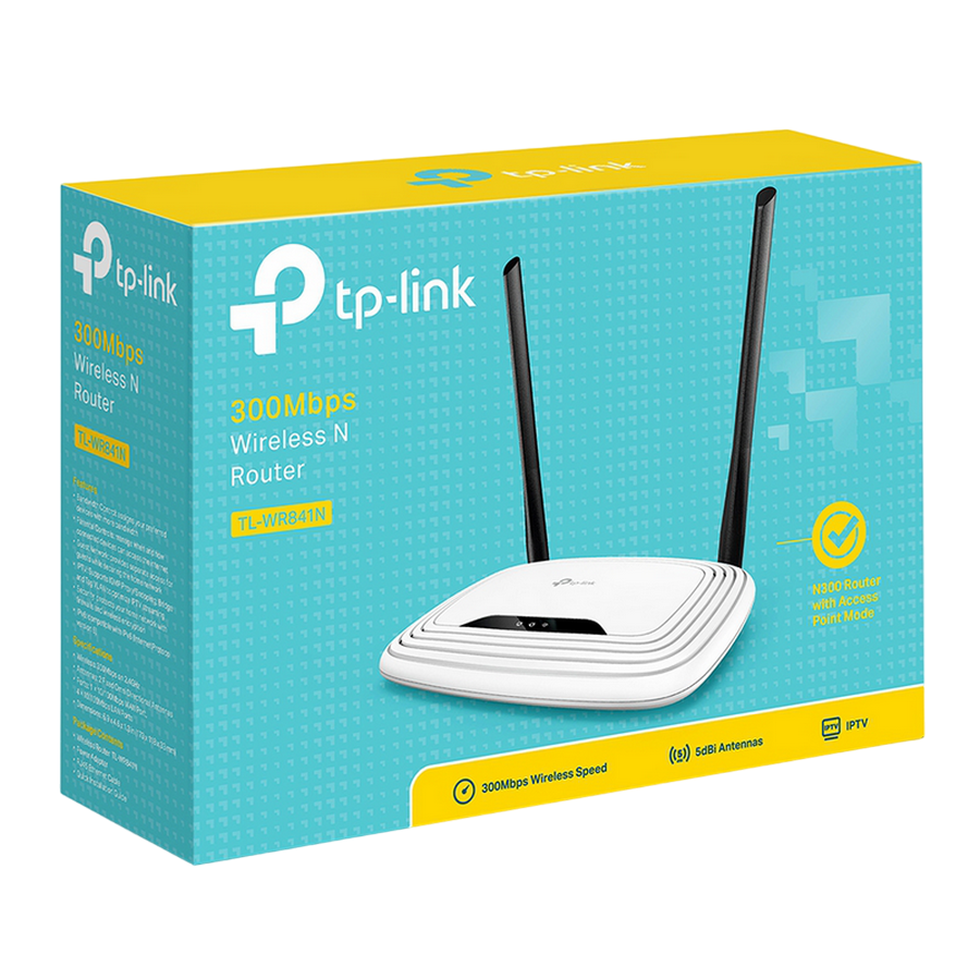 Wi-Fi N TP-LINK Router, "TL-WR841N RF", 300Mbps, 2x5dBi Fixed Antennas, WISP