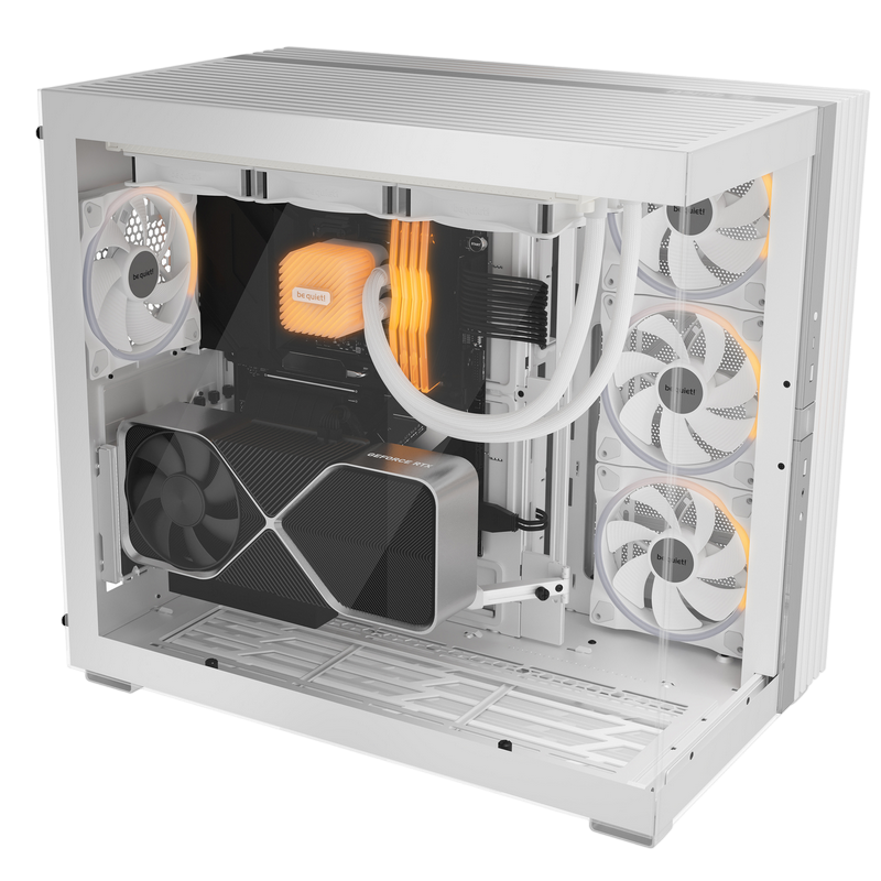 Case EATX be quiet! Ligh Base 900 FX, w/o PSU, 4x140mm ARGB fans, ARGB strips, Front & Side TG, DF, VGA holder, USB-C, 2xUSB3.2, 1x3.5", 4x2.5", White